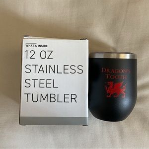 Dragon’s Tooth Stainless Steel Wine Tumbler for Hot or Cold Beverages NIB